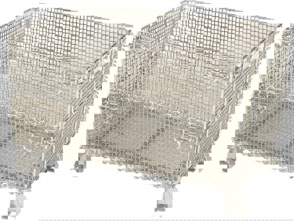 Bulk Storage Container: Steel, Basket-Style Bulk Container